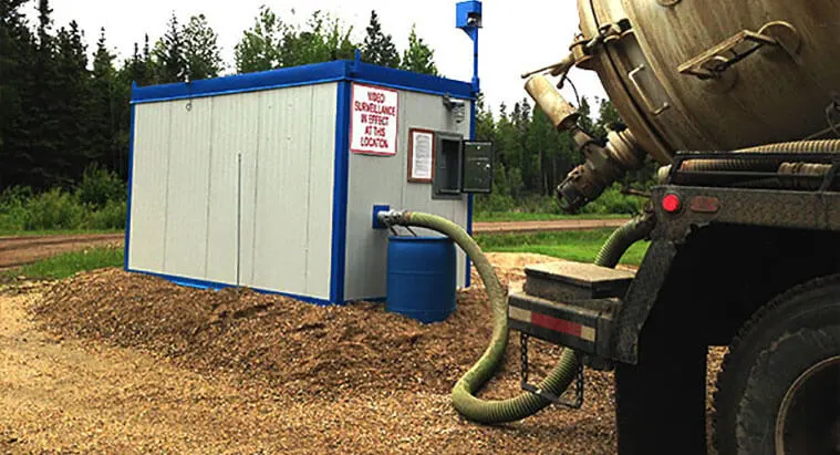 Start by pulling up to your wastewater dump station.