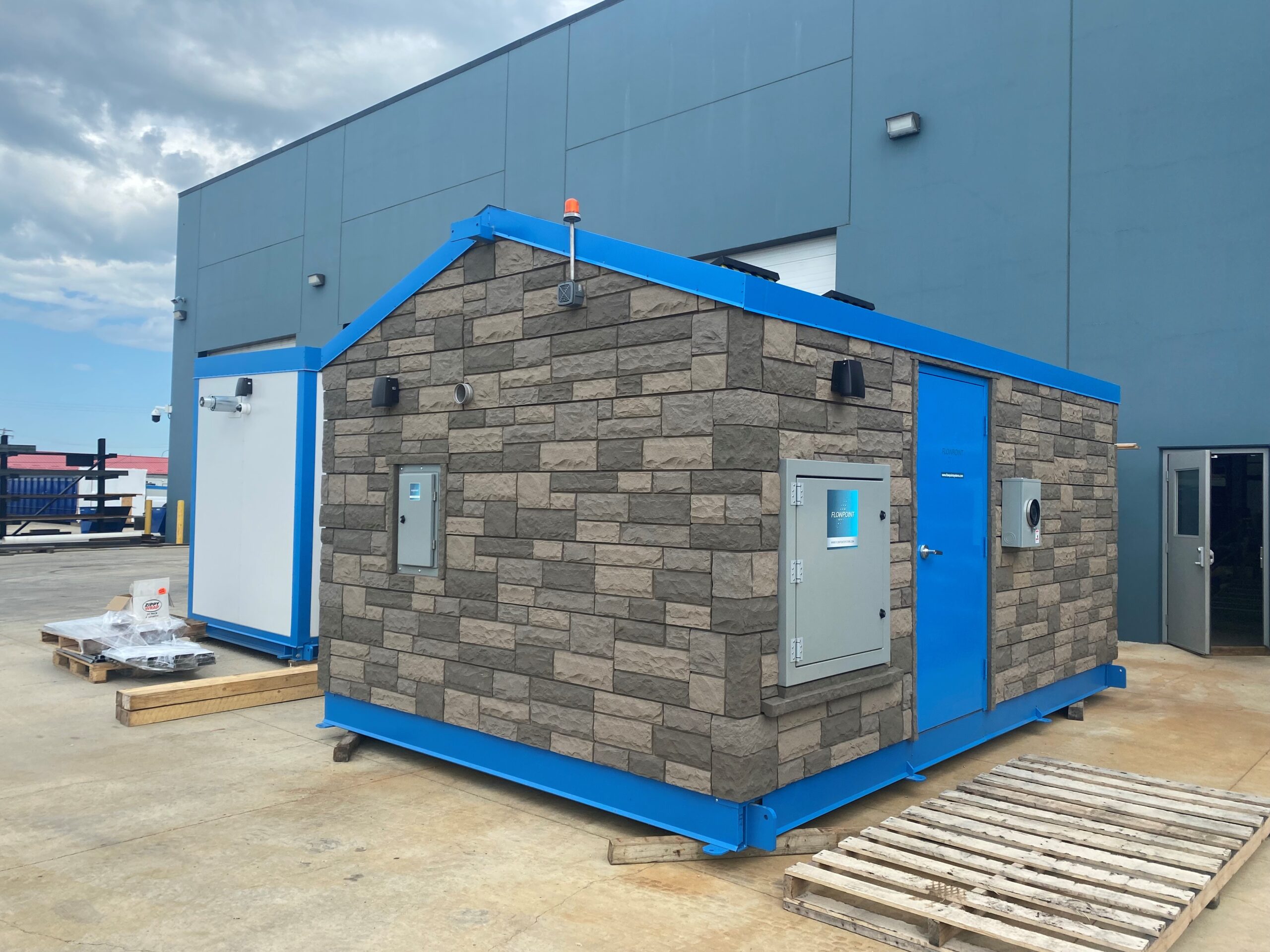 Custom exterior made of stone with accent trim