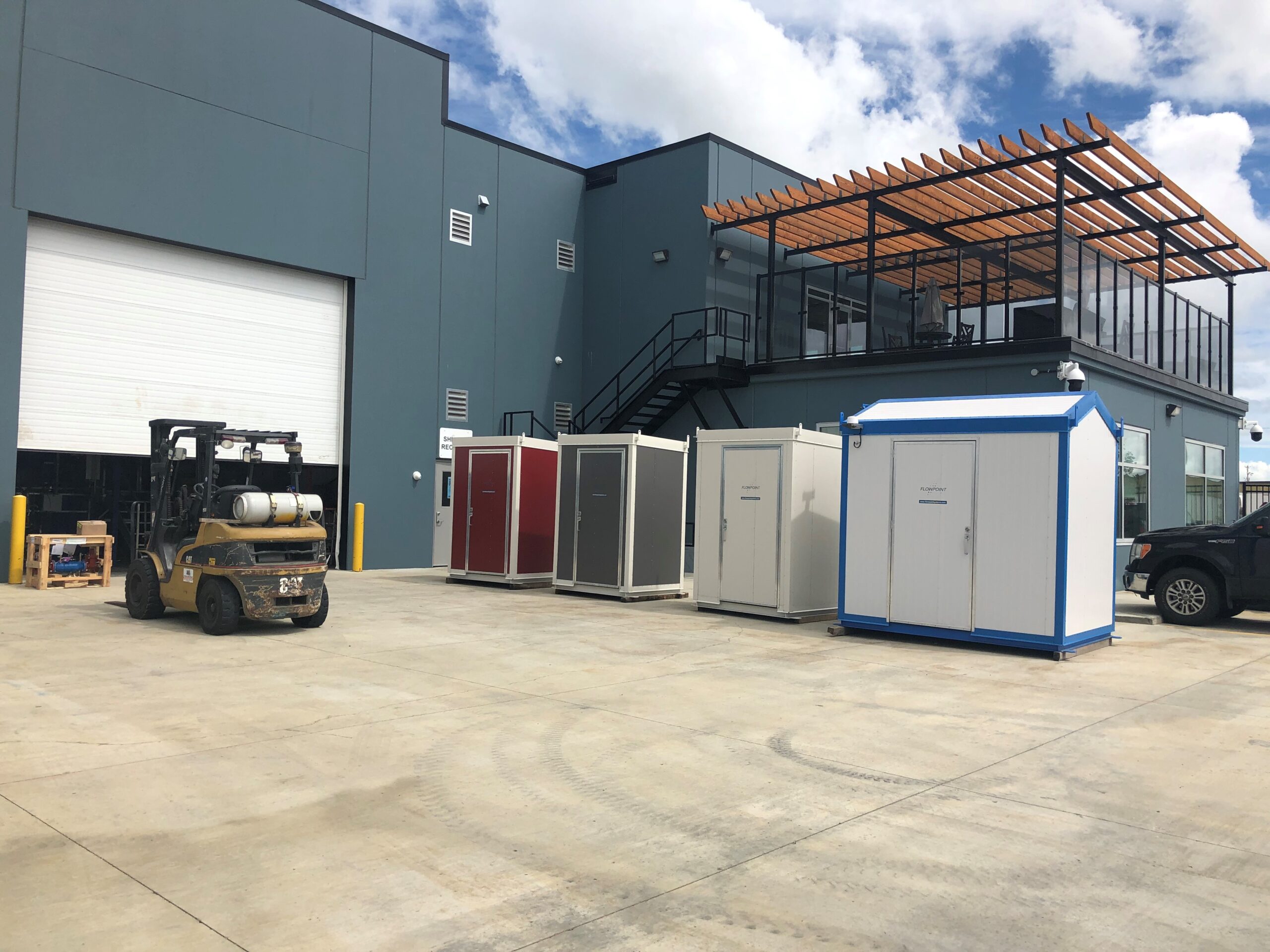 Multiple custom exterior options lined up side by side